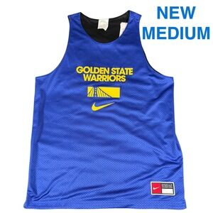 Nike Golden State Warriors Reversible Practice Jersey Mens Medium Blue Black NEW